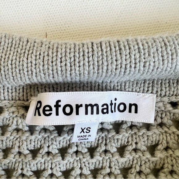 Reformation Circa Knit Skirt in Dove Gray - Picture 4 of 10